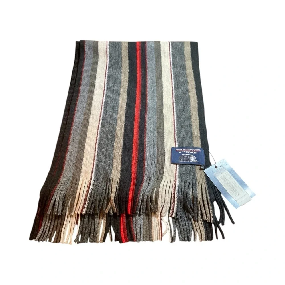 Roundtree and Yorke Unisex Striped Oblong Scarf